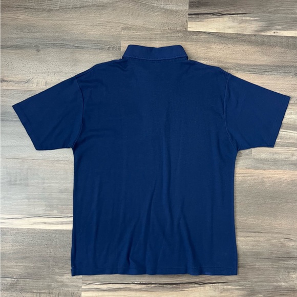 Vintage 70s 80s Men's Chevrolet Sales Department Dagger Collar Polo Tee Blue XL - Picture 5 of 8